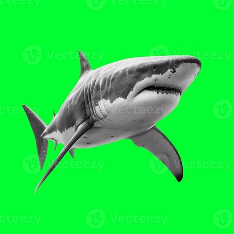 ferocious great white shark with clipping path 16802251 Stock Photo at ...