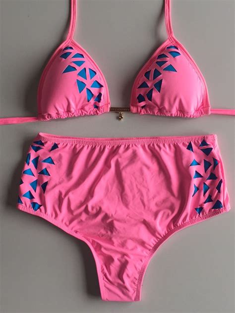 Biqu Ni Hot Pant Rosa Bojo Remov Vel E Calcinha Fio Dental Elemento Mar Moda Praia