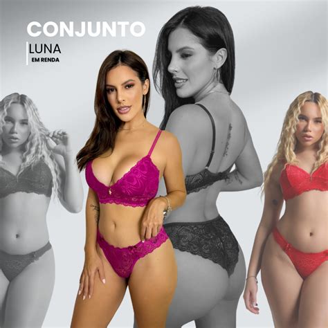 Conjunto Calcinha e Sutiã de Renda sem Bojo conjunto lingerie sem aro