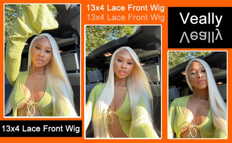 Amazon Platinum Blonde Synthetic Lace Front Wig Pre Plucked Ready To Wear 13x4 HD Glueless