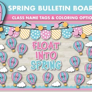 Hot Air Balloon Bulletin Board Kit Spring Bulletin Boards Etsy