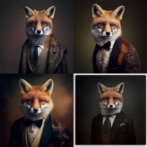 Mio Red Fox Wearing Mens Formal Suit Posing For Portrait 7 Flickr