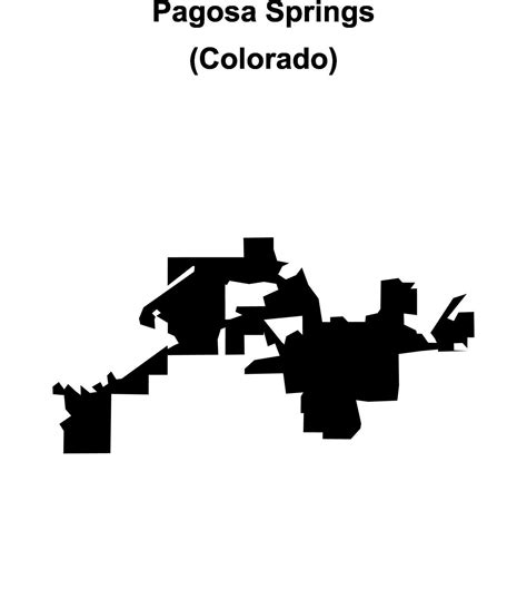Pagosa Springs, Colorado blank outline map 68664329 Vector Art at Vecteezy