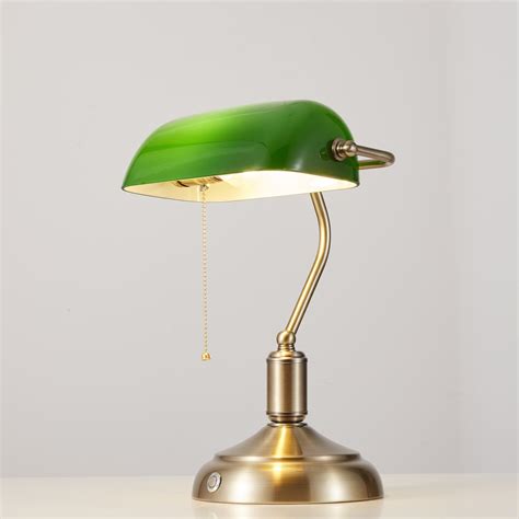 Battery Operated Tiffany Bankers Desk Lamp - Grape Lampshade – cordless