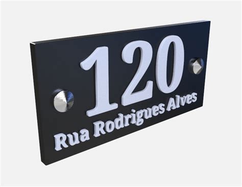 Nome E Número Da Rua - Placa Com Numero E Nome De Rua Para Residencia | MercadoLivre 📦