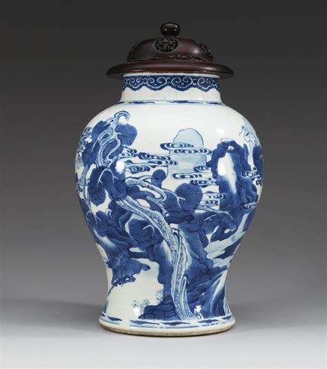 A Blue And White Jar Qing Dynasty Kangxi 1662 1722 Bukowskis