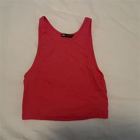 Zara Tank Top Size Medium Hot Pink Never Depop