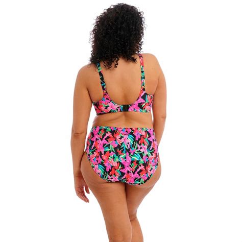 Plavky spodní díl ELOMI SWIM SAVANETA MID RISE BIKINI BRIEF BLACK Caresse BraExpert