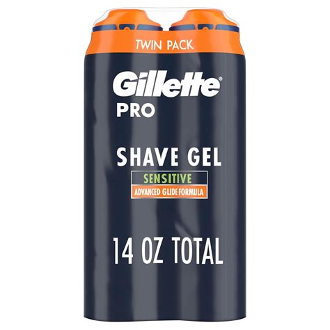Gillette PRO Gel de afeitado para hombres que enfría para calmar la