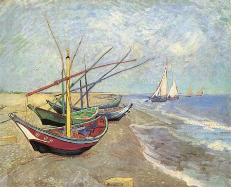 Riproduzione Van Gogh Barche Da Pesca Sulla Spiaggia Etsy Italia