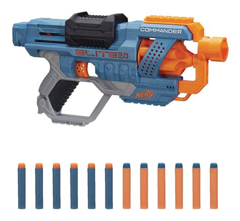 Nerf Elite 20 Commander Rd 6 Blaster With 12 Nerf Darts And 6 Dart