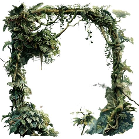 jungle landscape  liana hanging amazon rainforest tree png