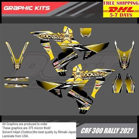 T24 Stickers Kit For Honda CRF 300 Rally 2021 Motocross Graphics Bike