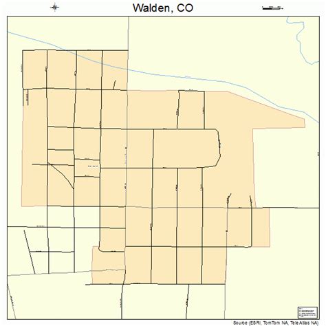 Walden Colorado Street Map 0882130