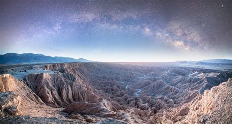 Anza Borrego Desert State Park Shortly Before Sunrise Panorama 4807x2579 Oc Earthporn