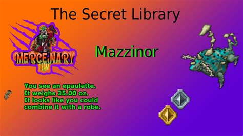 Tibia Boss Mazzinor The Secret Library Quest Youtube