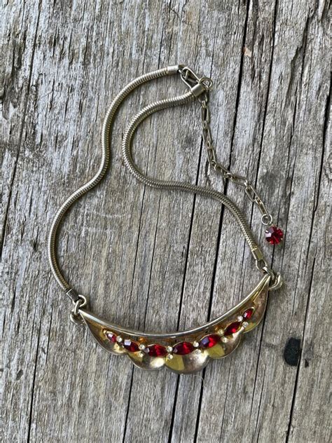 Corocraft Necklace Signed Patent Pending Gem