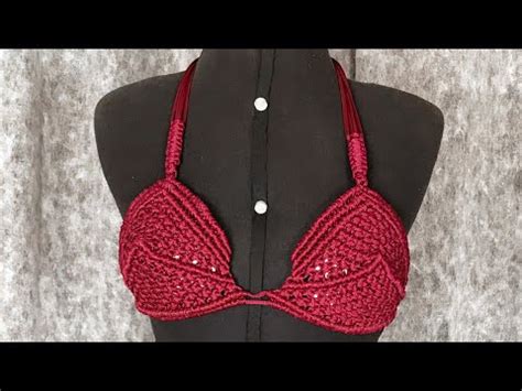 Top Cropped Macram Tutorial Como Fazer Biquini De Macrame Top Bikini Macrametutorial Youtube