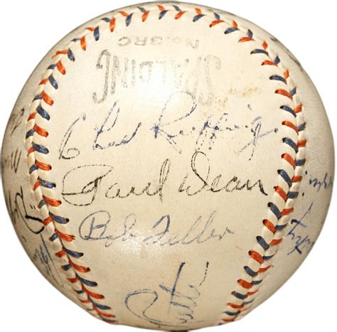 Vintage Baseball Greats Baseball Signed By With Babe Ruth Mickey Cochrane Dizzy Dean