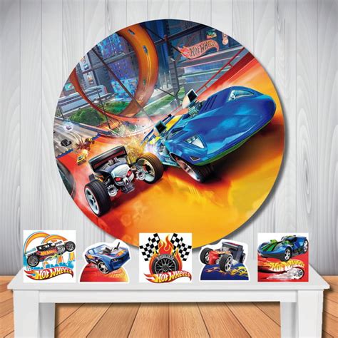 Kit Cenário Hot Wheels Painel Redondo e Display de Mesa Elo7