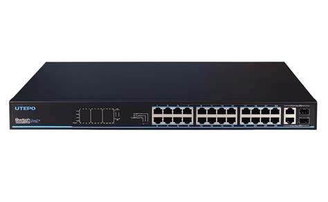 24-Port FE PoE+ 2-Port Gigabit Combo (RJ-45/SFP) Unmanaged Ethernet Switch