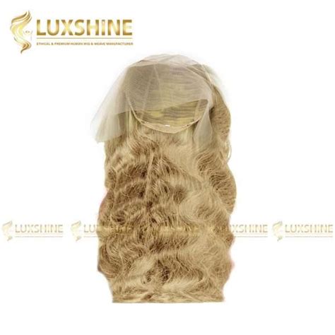 Water Body Wavy White Blonde Lace Closure Wig Luxshine Hair