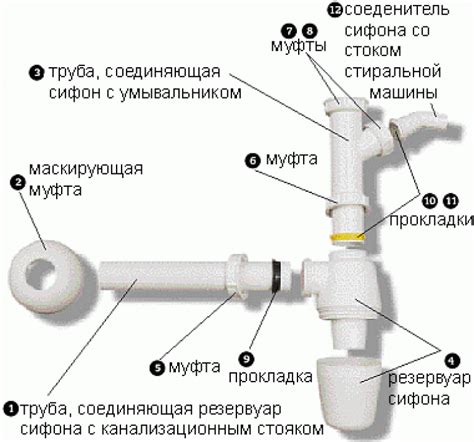 Cифон для стиральной машины с обратным клапаном – устройство и функции