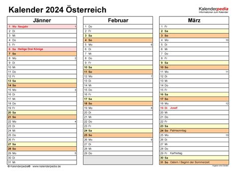 Kalender Sterreich Zum Ausdrucken Als Pdf