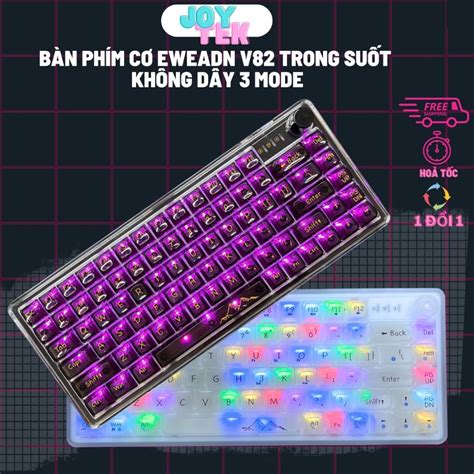 B N Ph M C Trong Su T Bluetooth Eweadn V C Mode K T N I N Led Rgb Hot Swap Keycap