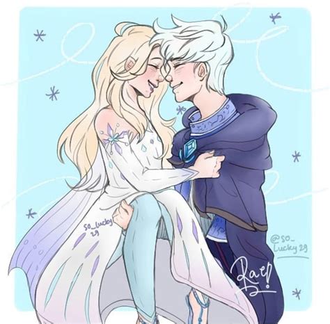 Jelsa Elsa And Jack Frost Fan Art Frozen 2rotg By Solucky29 Instagram Jelsa Fanart Jack