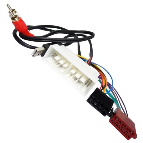 Aerzetix C40122 Adaptateur faisceau câble fiche ISO RCA USB autoradio