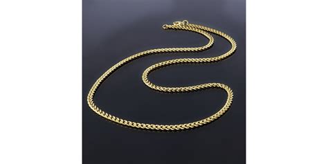 unisex steel chain gold plated gourmet  mm asimetricogr
