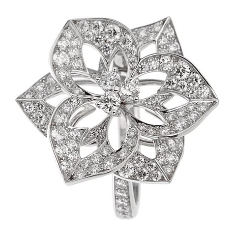Boucheron White Gold And Diamond Floral Ring Available For Immediate ...