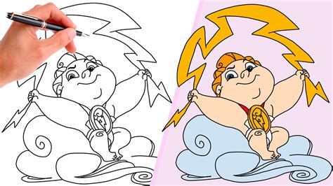 How To Draw BABY HERCULES FROM HERCULES THE MOVIE | SUPER EASY DISNEY ...