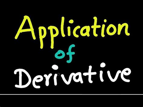 Application Of Derivatives In Daily Life Pdf