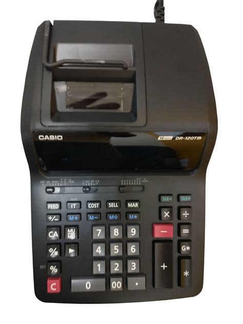 Sumadora Calculadora Casio Dr Tm Negra Dig Mvc Shop