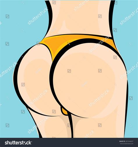 Sexy Woman Ass Vector Illustration Stock Vector Royalty Free 281644637