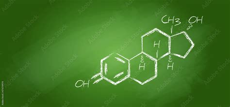 Estrogen Estradiol Structure C H O Sex Hormone Formula Cemical Structure Molecule Medical