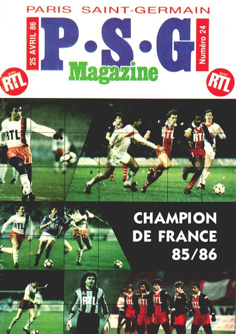 Paris Canal Historiquele Programme Du Jour 26 Avril 1986 PSG Bastia