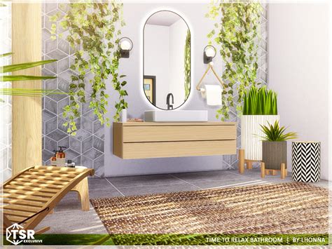 The Sims Resource Time To Relax Bathroom Tsr Cc Only