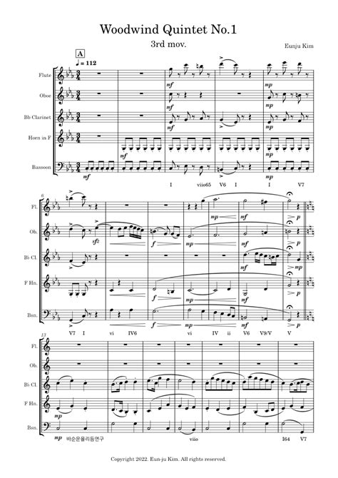 Woodwindquintetno13rd Sheet Music For Flute Oboe Clarinet In B Flat Bassoon And More