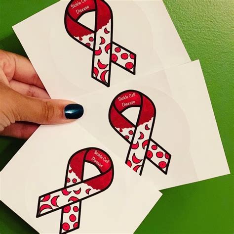 Sickle Cell Disease Awareness Ribbon Misset