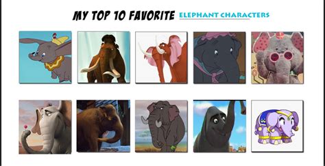 My Top 10 Favorite Elephant Characters by GabotheBull203 on DeviantArt