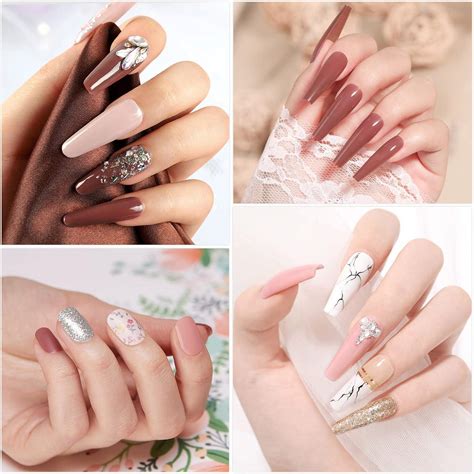 Yueshop Gel Nail Polishes Colors Pink Nude White Pastel Glitter Gel Polish Set All Seasons