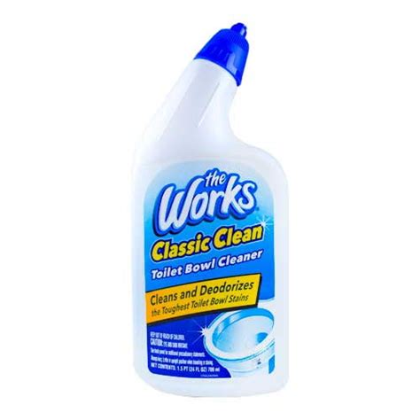 The Works Classic Clean Toilet Bowl Cleaner 3 Bottles 24 Fluid Ounce