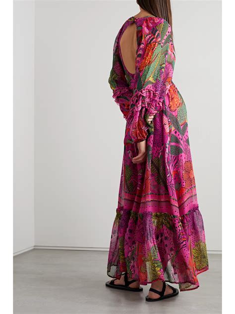 Farm Rio Cool Leopards Maxi Dress In Pink | ModeSens