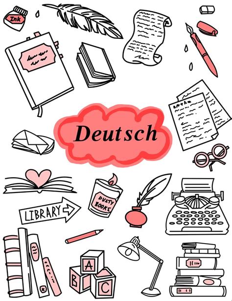 Deutsch Deckblatt Goodnotes Deckblatt Schule Deckblatt Gestalten