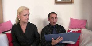 GRANDMA FRIENDS Old Blonde Enjoys Two Cocks Tnaflix