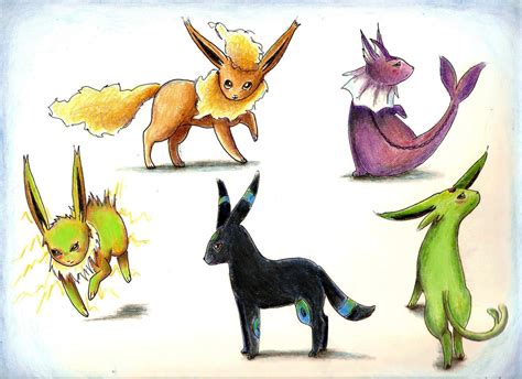 Shiny Eeveelutions by MusicMew on DeviantArt