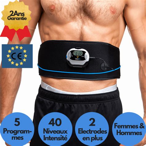 Veofit Ceinture Abdominale De Musculation Par Electrostimulation Ems